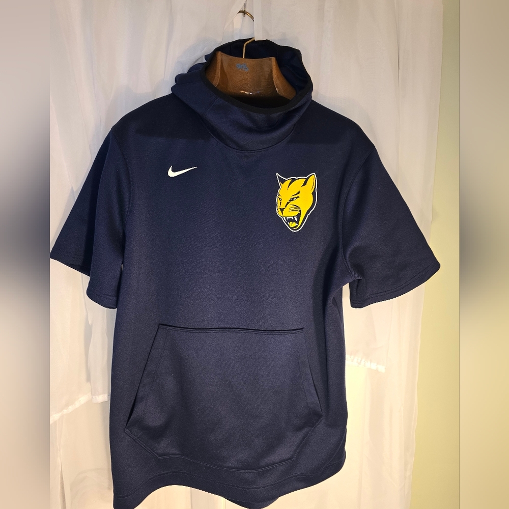 Nike Collegate Panthers Navy Blue Hoodie with Yellow Logo Unsex XL